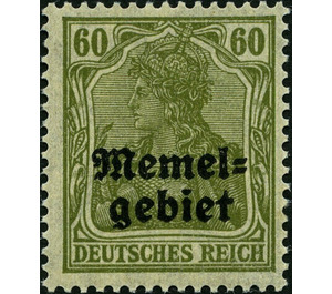 Germania, overprint Memel-Area - Germany / Old German States / Memel Territory 1920 - 60