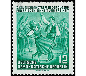 Germany meeting of the youth, Berlin  - Germany / German Democratic Republic 1954 - 12 Pfennig