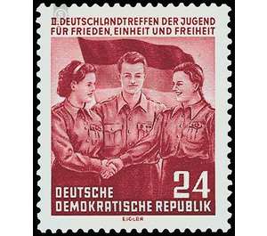 Germany meeting of the youth, Berlin  - Germany / German Democratic Republic 1954 - 24 Pfennig