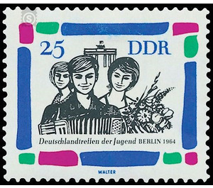 Germany meeting of the youth, Berlin  - Germany / German Democratic Republic 1964 - 25 Pfennig