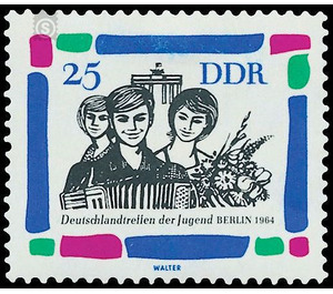 Germany meeting of the youth, Berlin  - Germany / German Democratic Republic 1964 - 25 Pfennig