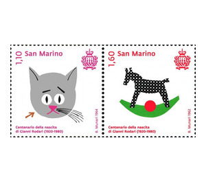 Gianni Rodari, Children's Author, Birth Centenary (2020) - San Marino 2020 Set
