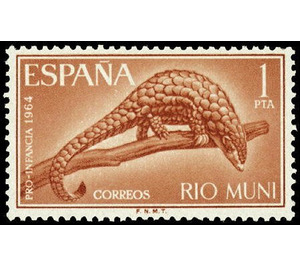 Giant Pangolin (Manis gigantea) - Central Africa / Equatorial Guinea  / Rio Muni 1964 - 1