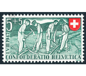 Gleisbauarbeiter  - Switzerland 1947 - 5 Rappen