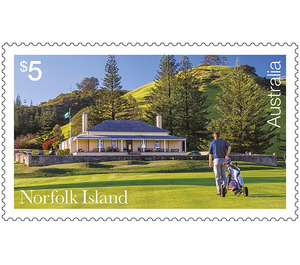 Golfer walking towards clubhouse - Norfolk Island 2018 - 5