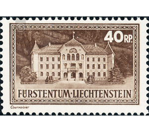 government buildings  - Liechtenstein 1935 - 40 Rappen