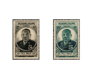 Governor-General Eboue - Caribbean / Guadeloupe 1945 Set