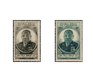 Governor General Félix Éboué - Polynesia / French Oceania 1945 Set