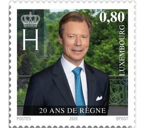 Grand Duke Henri, 20th Anniversary of Reign - Luxembourg 2020 - 0.80