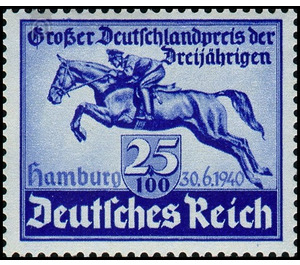 Great Germany Prize of the three year olds for the Blue Ribbon in Hamburg (23.-30.06.1940)  - Germany / Deutsches Reich 1940 - 25 Reichspfennig