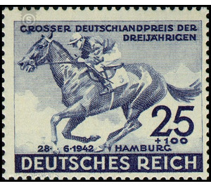 Great Germany Prize of the Three Year Olds for the Blue Ribbon in Hamburg (28.06.1942)  - Germany / Deutsches Reich 1942 - 25 Reichspfennig