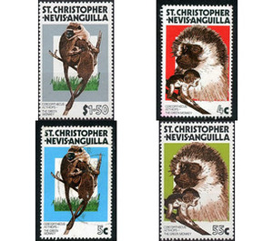 Green Monkeys - Caribbean / Saint Kitts and Nevis 1978 Set