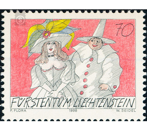 Greeting stamp - fun on the letter  - Liechtenstein 1998 - 70 Rappen