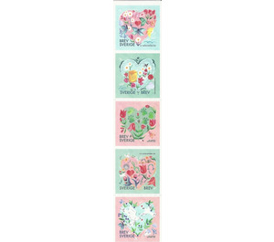 Greetings Stamps : Hearts and Flowers - Sweden 2020