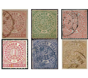 Groschen issue - Germany / Old German States / North German Confederation 1868 Set