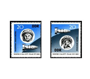 Group flight of the spaceships Vostok 5 and Vostok 6  - Germany / German Democratic Republic 1963 Set