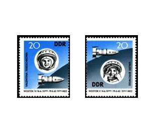 Group flight of the spaceships Vostok 5 and Vostok 6  - Germany / German Democratic Republic 1963 Set