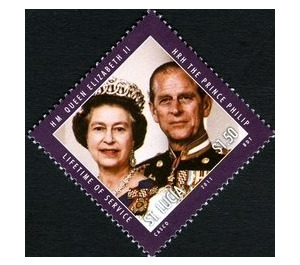 H.M. Queen Elizabeth and H.R.H. Prince Philip - Caribbean / Saint Lucia 2011 - 1.50