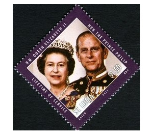 H.M. Queen Elizabeth and H.R.H. Prince Philip - Caribbean / Saint Lucia 2011 - 1.50