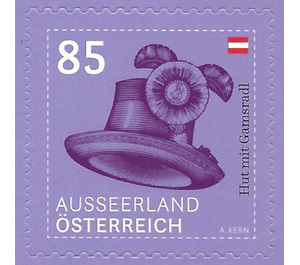 Hat with Gamsradl ornament – Aussee region - Austria / II. Republic of Austria 2020 - 85 Euro Cent