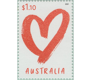 Heart in Red Paint - Australia 2021 - 1.10
