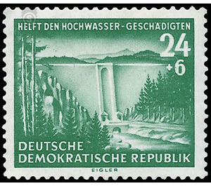 Help for the flood victims  - Germany / German Democratic Republic 1954 - 24 Pfennig