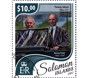 Henry Ford (1863-1947), Thomas Edison (1847-1931) - Melanesia / Solomon Islands 2017 - 10