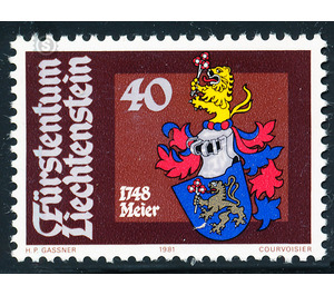 Heraldic coats of arms  - Liechtenstein 1981 - 40 Rappen