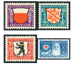 Heraldic coats of arms  - Switzerland 1928 Set