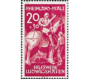 Hilfswerk Ludwigshafen  - Germany / Western occupation zones / Rheinland-Pfalz 1948 - 20 Pfennig