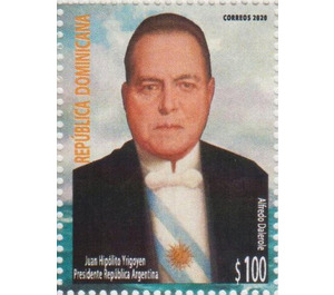 Hipolito Yrigoyen, President of Argentina 1916-1922 - Caribbean / Dominican Republic 2020