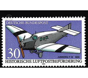 Historic airmail transport  - Germany / Federal Republic of Germany 1991 - 30 Pfennig