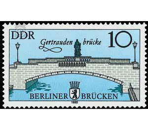 Historic bridges in Berlin, capital of the GDR  - Germany / German Democratic Republic 1985 - 10 Pfennig