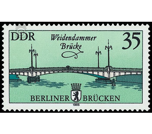 Historic bridges in Berlin, capital of the GDR  - Germany / German Democratic Republic 1985 - 35 Pfennig