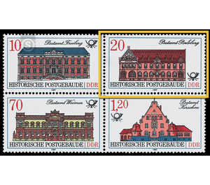 Historic post office buildings  - Germany / German Democratic Republic 1987 - 20 Pfennig