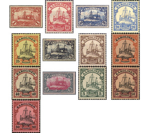 Hohenzollern Yacht (no Watermark) - Micronesia / Caroline Islands 1900 Set