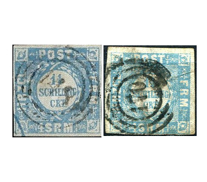 Holstein, Lauenburg - Value in wreath - Germany / Old German States / Schleswig Holstein & Lauenburg 1864 Set