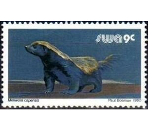 Honey Badger (Mellivora capensis) - South Africa / Namibia / South-West Africa 1989 - 9