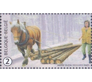 Horse Pulling Logs - Belgium 2019 - 2