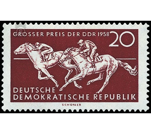 Horse Racing Grand Prix of the GDR, Berlin and Hoppegarten  - Germany / German Democratic Republic 1958 - 20 Pfennig