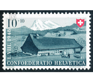 House  - Switzerland 1948 - 10 Rappen