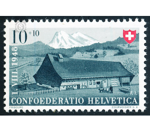 House  - Switzerland 1948 - 10 Rappen