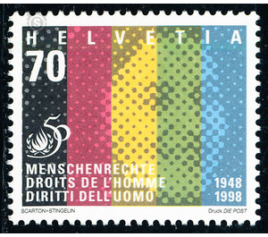 human rights  - Switzerland 1998 - 70 Rappen