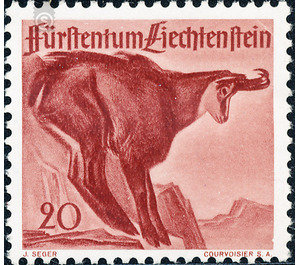 hunt  - Liechtenstein 1947 - 20 Rappen
