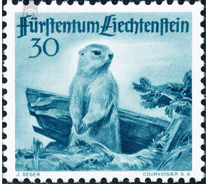 hunt  - Liechtenstein 1947 - 30 Rappen
