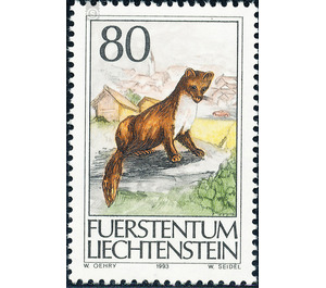 hunt  - Liechtenstein 1993 - 80 Rappen