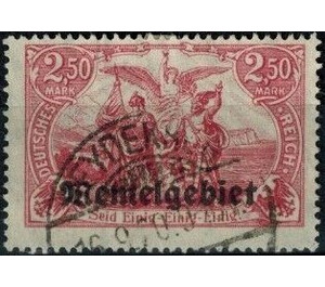 Imperial Post Office Berlin, overprint Memel-Area - Germany / Old German States / Memel Territory 1920 - 2.50