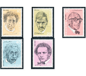 Important personalities  - Switzerland 1972 Set