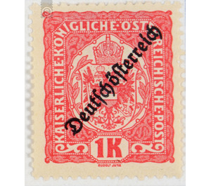 Imprint 'German Austria'  - Austria / Republic of German Austria / German-Austria 1918 - 1 Piaster