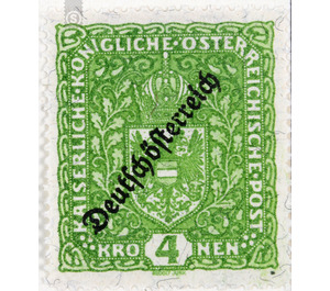 Imprint 'German Austria'  - Austria / Republic of German Austria / German-Austria 1918 - 3 Krone